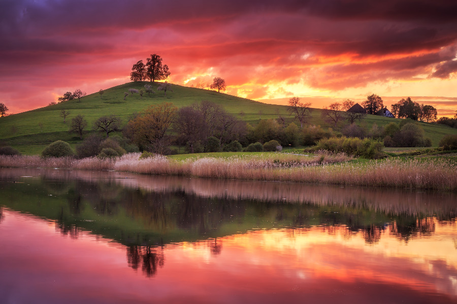 Paradiesischer Sonnenuntergang am Bodensee Bodensee Sonnenuntergang