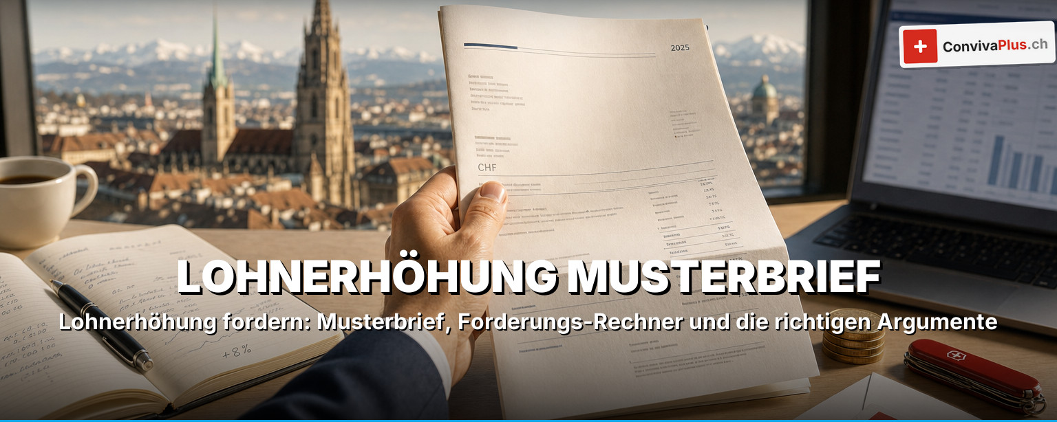 Lohnerhöhung fordern in der Schweiz: Musterbrief, Forderungs-Rechner und die Argumente, die ziehen