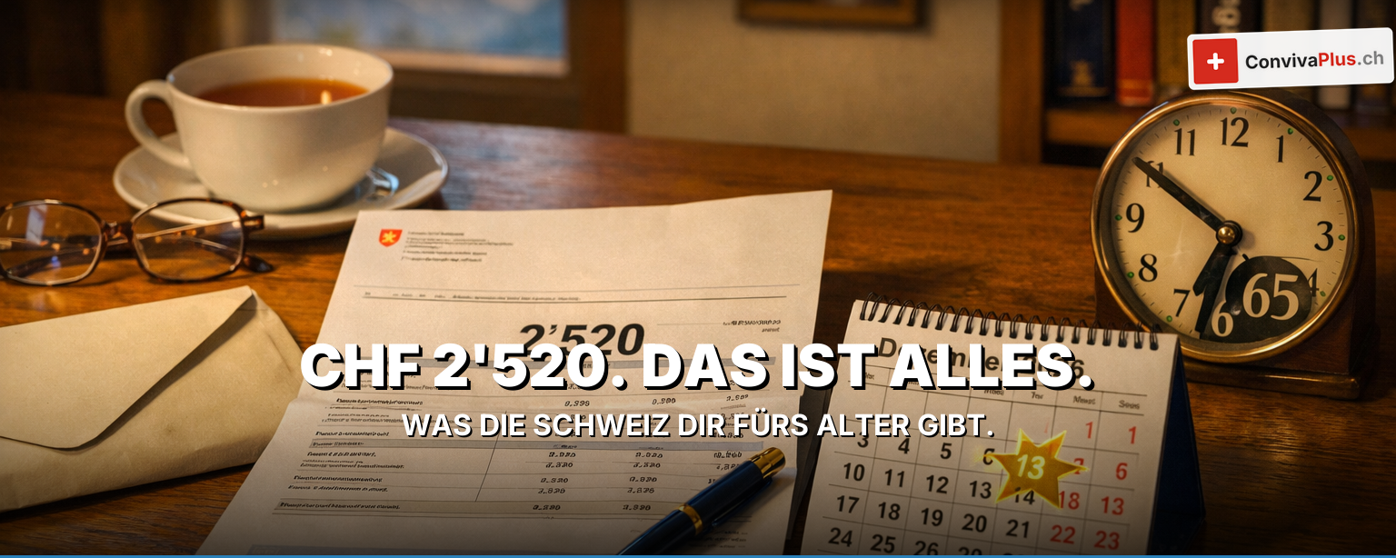 AHV Rente Schweiz 2026: CHF 1'260–2'520, 13. Rente NEU & Tipps