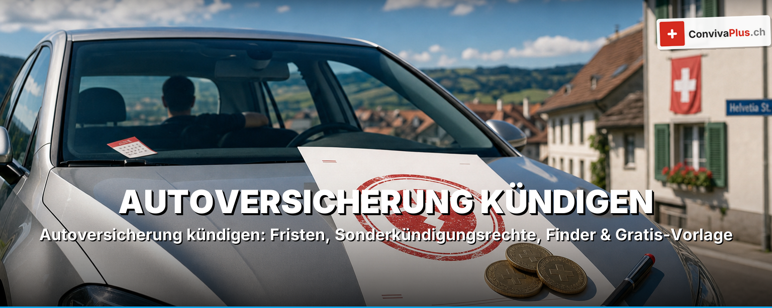 Autoversicherung kündigen in der Schweiz: Fristen, Sonderkündigungsrechte & Gratis-Vorlage