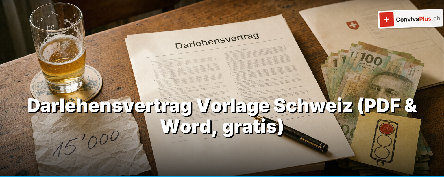 Darlehensvertrag Vorlage Schweiz: gratis ausfüllen (PDF & Word) und der Risiko-Check, der dein Geld vor dem stillen Totalverlust schützt