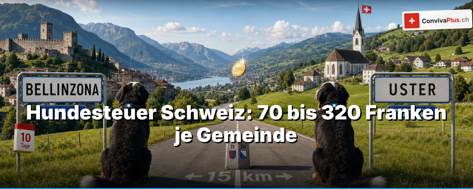 Hundesteuer Schweiz: 70 bis 320 Franken – der Wohnort deines Hundes entscheidet