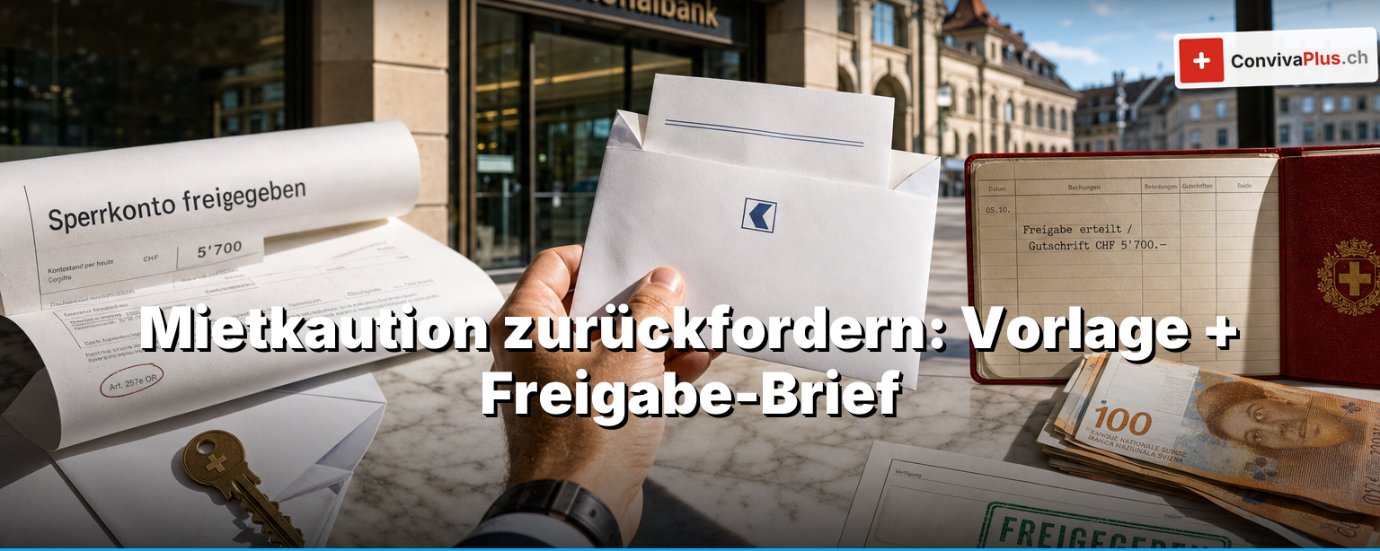 Mietkaution zurückfordern: So zwingst du dein Mietzinsdepot frei, mit Gratis-Freigabe-Brief und dem 1-Jahres-Trick gegen den schweigenden Vermieter