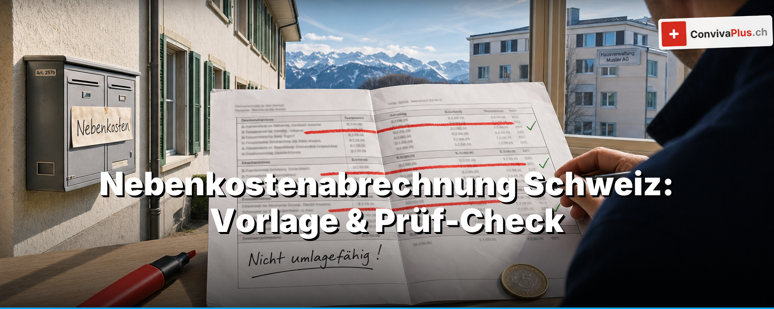 Nebenkostenabrechnung Schweiz: gratis Vorlage (Excel, Word & PDF) und die Positionen, die gar nicht auf deine Abrechnung dürfen