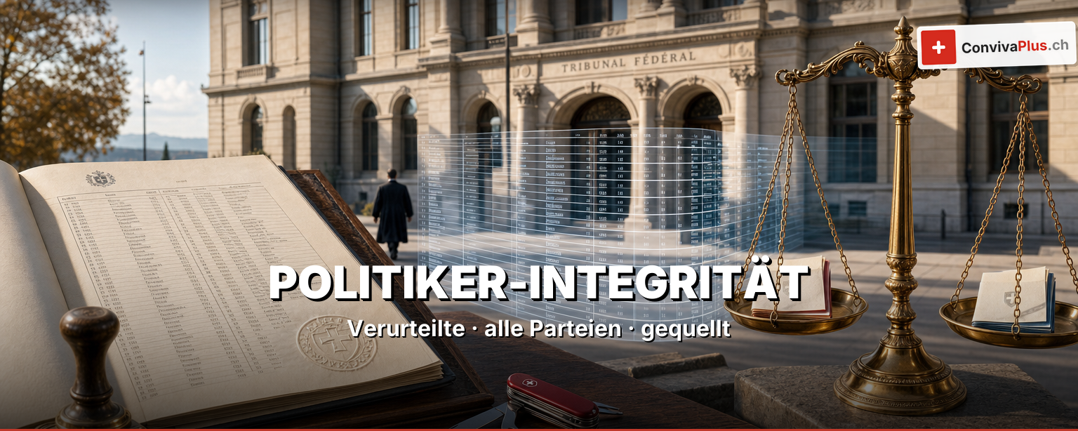 Politiker-Integritäts-Datenbank Schweiz: verurteilte Mandatsträger