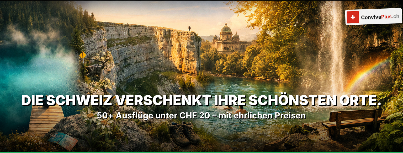50+ Ausflüge unter 20 Franken: Gratis-Erlebnisse Schweiz