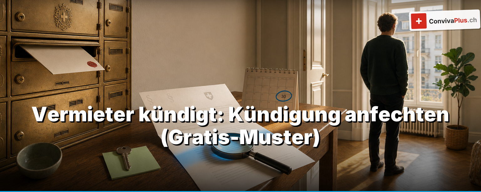 Der Vermieter kündigt: wann die Kündigung nichtig ist, wie du «Eigenbedarf» entlarvst und mit dem 30-Tage-Trick deine Wohnung Jahre länger behältst, mit Anfechtungs-Checker, Frist-Rechner und fertigem Schlichtungs-Brief
